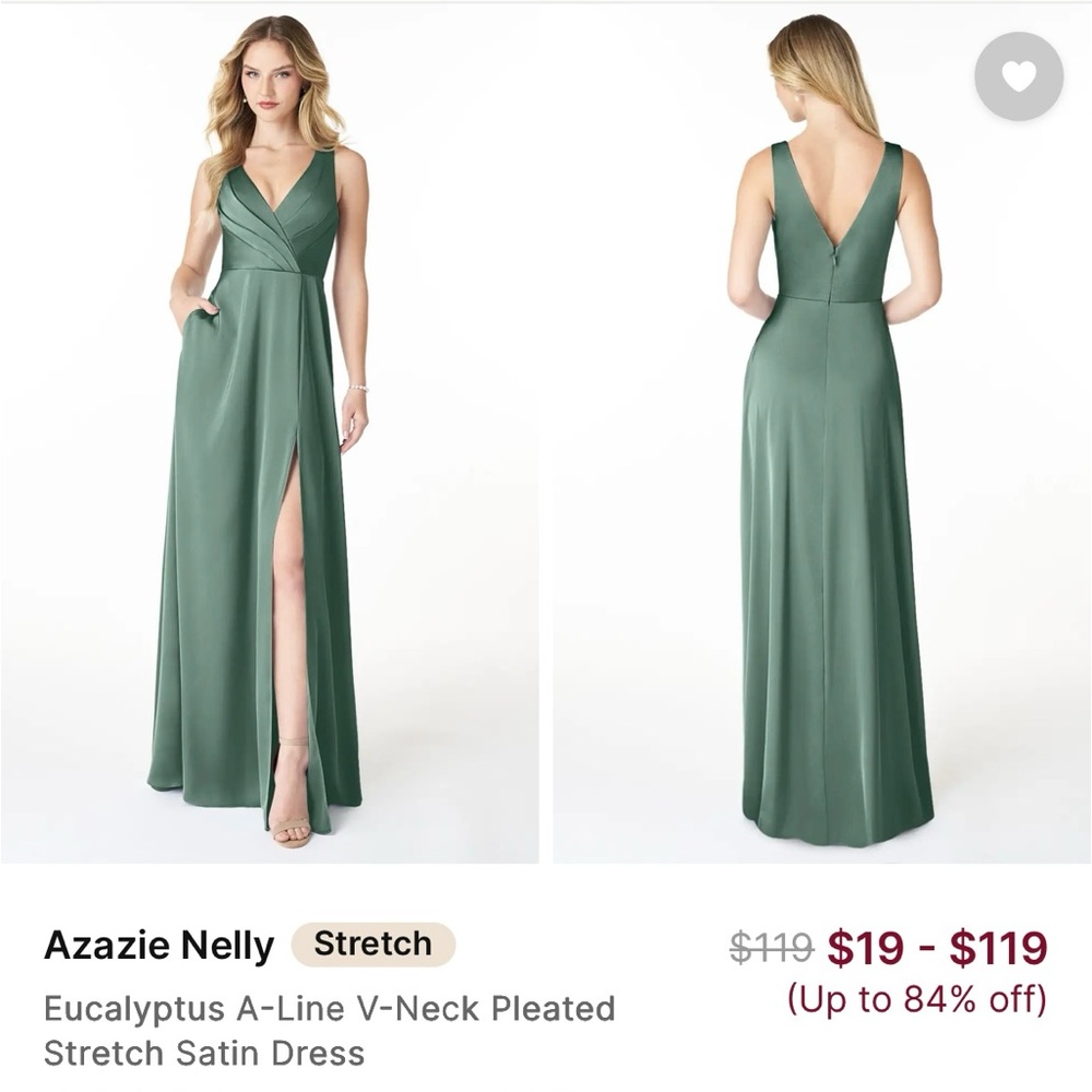 Azazie Eucalyptus Nelly Dress